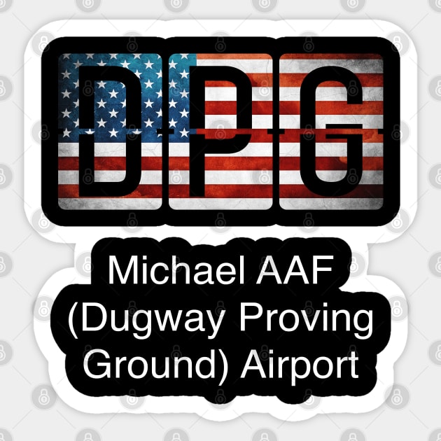 DPG Michael AAF (Dugway Proving Ground) Airport Sticker by Storeology